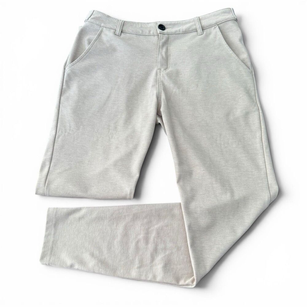 YoungLA 614 Dapper Dress Pants Men 32 Beige Athletic Slim Fit Stretch Athleisure